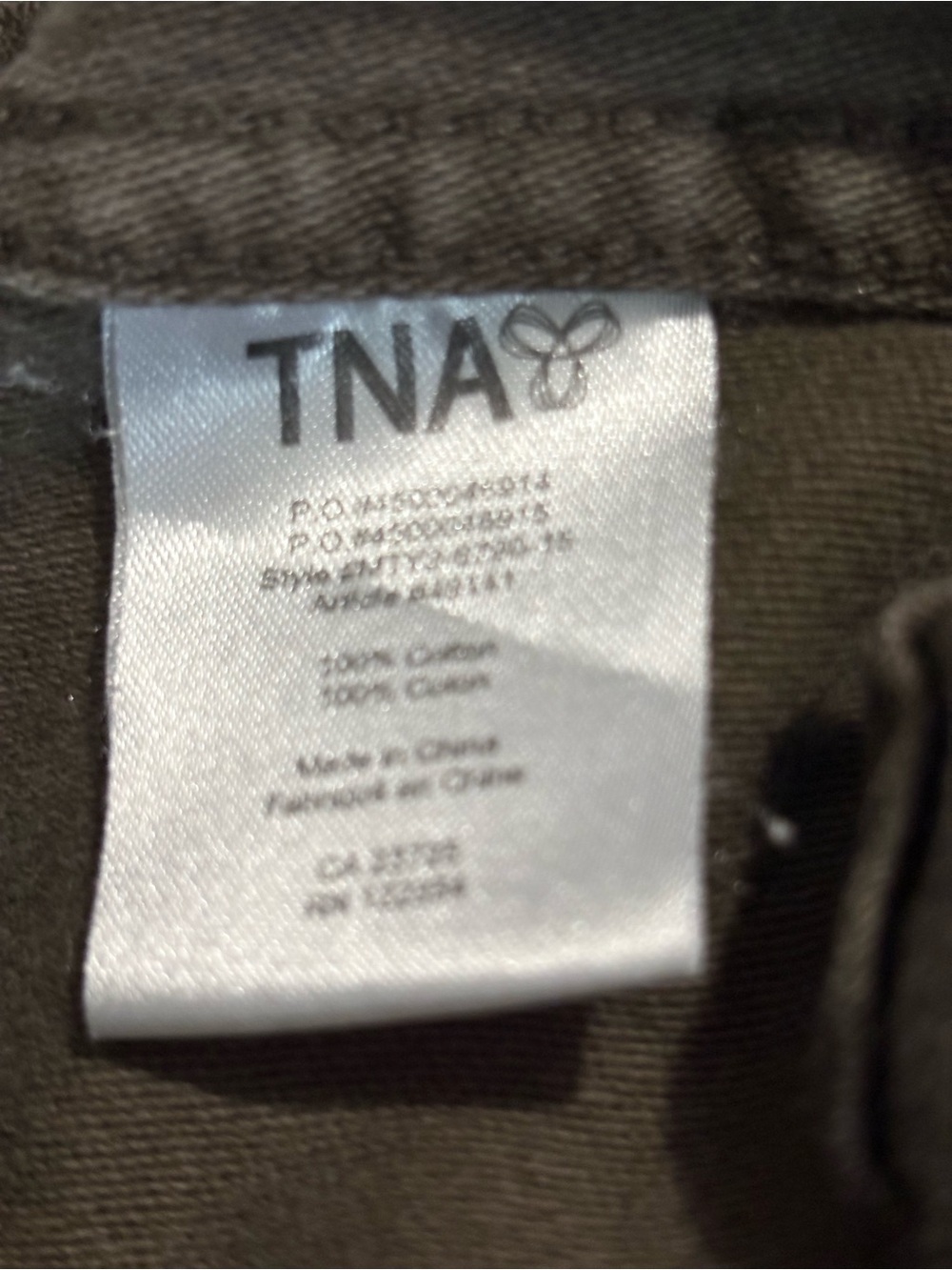 Women TNA Olive Green Drawstring Fleece Jogger Pants Sz 2 100% cotton Athleisure - Picture 5 of 15